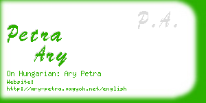 petra ary business card